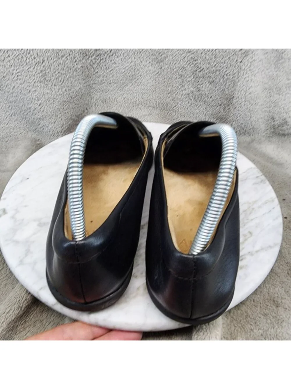 Naturalizer Shoes Womens Size 8.5 Finley Black Leather Loafer Flats *Read*